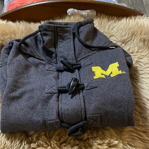 Bruzer Gray jacket with Michigan Wolverine logo, size small